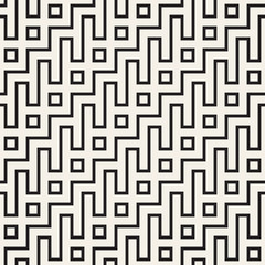 Maze Tangled Lines Contemporary Graphic. Abstract Geometric Background Design. Vector Seamless Pattern.
