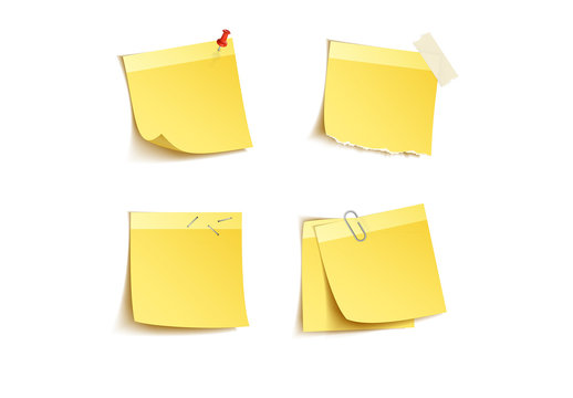 4 Photorealistic Sticky Note Icons