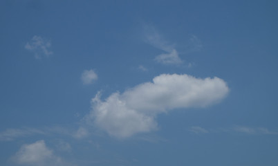 blue sky with clouds closeup for baclground