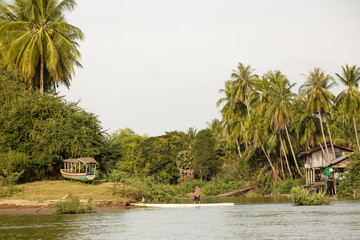 Mekong River and Don Det and Don Khon
