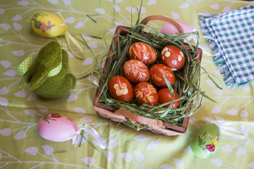 Traditional easter eggs
