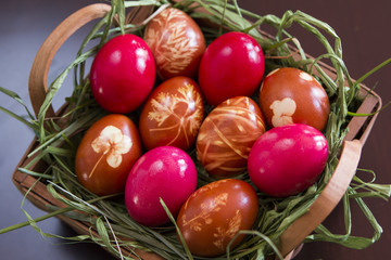 Traditional easter eggs