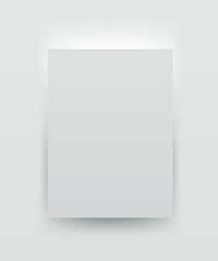 Abstract white paper frame. Banner or conceptual photo frame.