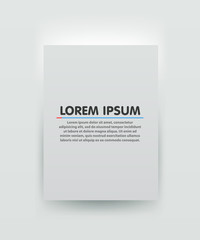 Abstract white paper frame. Banner or conceptual photo frame.