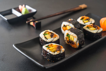 sushi roll - japanese food style © topntp