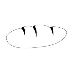bread icon over white background. vector illustration