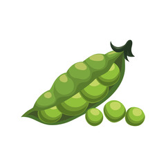 Fresh peas vegetable icon vector illustration graphic design