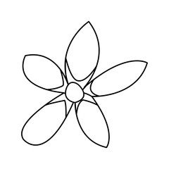 beautiful flower icon over white background. vector illustration