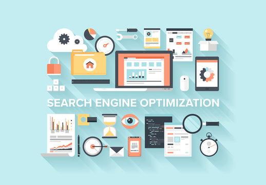 Colorful SEO Icon Set 1