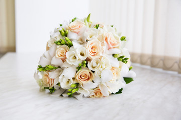 Beautiful bridal bouquet of flowers
