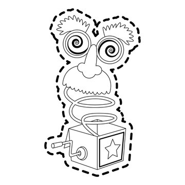 jack in the box toy icon image vector illustration design 