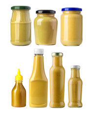 A yellow mustard bottle