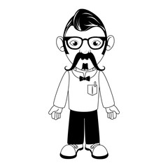 man character hipster style vector illustration design