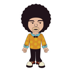 afro style person character vector illustration design