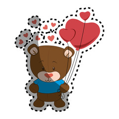 cute bear teddy icon vector illustration design