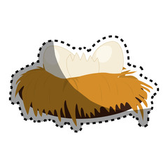cute bird nest icon vector illustration design