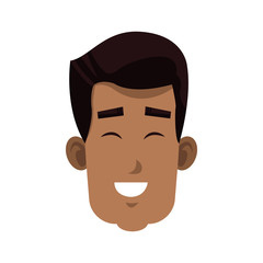 Fototapeta premium happy man cartoon icon over white background. colorful design. vector illustration