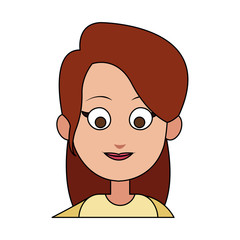 Obraz premium happy pretty woman cartoon icon image vector illustration design 