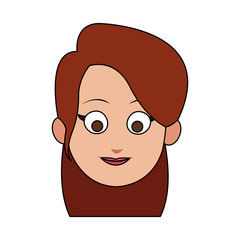 happy pretty  woman cartoon icon image vector illustration design 