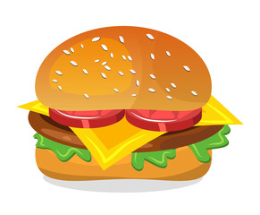 hamburger vector symbol icon design.
