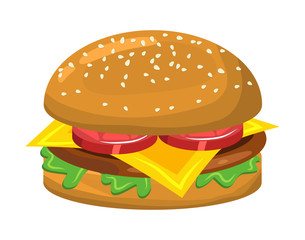hamburger vector symbol icon design.