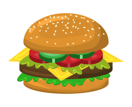 hamburger vector symbol icon design.