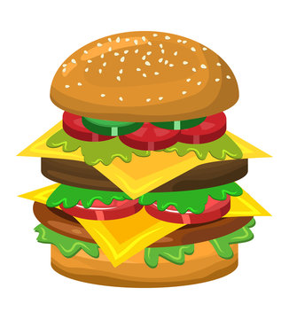 hamburger vector symbol icon design.