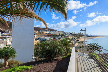 Viewpoint in Morro Jable town on Jandia peninsula, Fuerteventura, Canary Islands, Spain