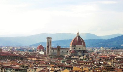 Fototapeta na wymiar Blick auf die Altstadt von Florenz
