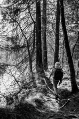 Naklejka premium Nude Hiking