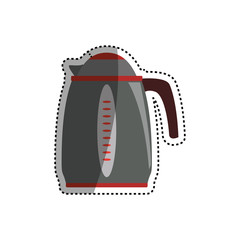 kettle electric pot household appliance vector icon illustration