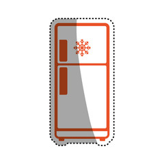 fridge household appliances vector icon illustration colored