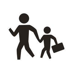 people crossing walking vector icon illustration pictogram