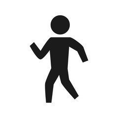 man silhouette walking vector icon illustration pictogram