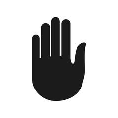 hand stop symbol pictogram vector icon illustration