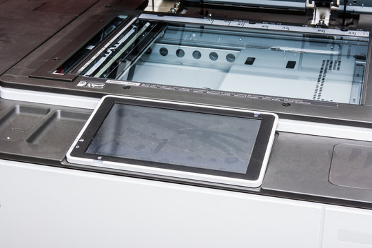 touch screen of printer for copying documents