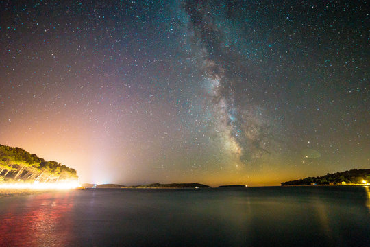 Milky way in the sky of Croatia