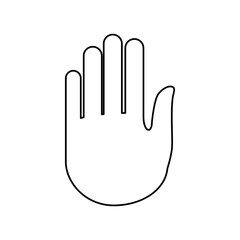 hand stop symbol pictogram vector icon illustration