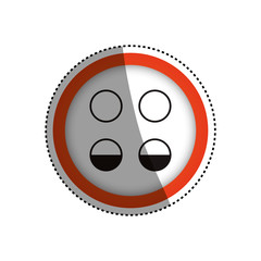 sign lights low symbol vector icon illustration