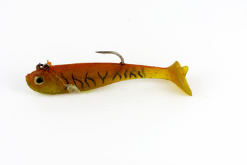 Exhibition of pirated copies of fishing metal spoon baits. Bait for fishing in the shape of a spoon...