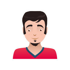 adult male avatar vector icon illustration beard