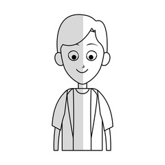 happy boy cartoon icon over white background. vector illustration