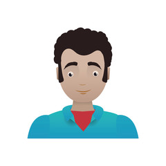 adult male avatar vector icon illustration colored