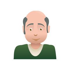adult male avatar elder vector icon illustration
