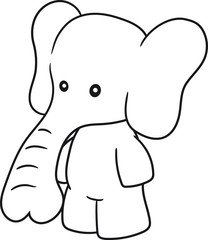 kleiner süßer baby elefant kind niedlich gemalt