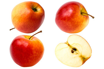 Red Apple on white background, isolated.