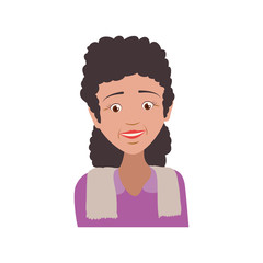 elder female old avatar vector icon illustration