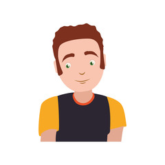 adult male avatar vector icon illustration colored