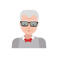 adult male avatar elder vector icon illustration
