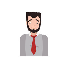 adult male avatar vector icon illustration beard